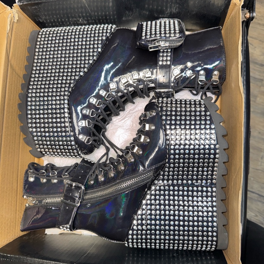 Club Exx Studded Tactical Traitor Boots - US size 7 - BRAND NEW IN BOX - Picture 10 of 11
